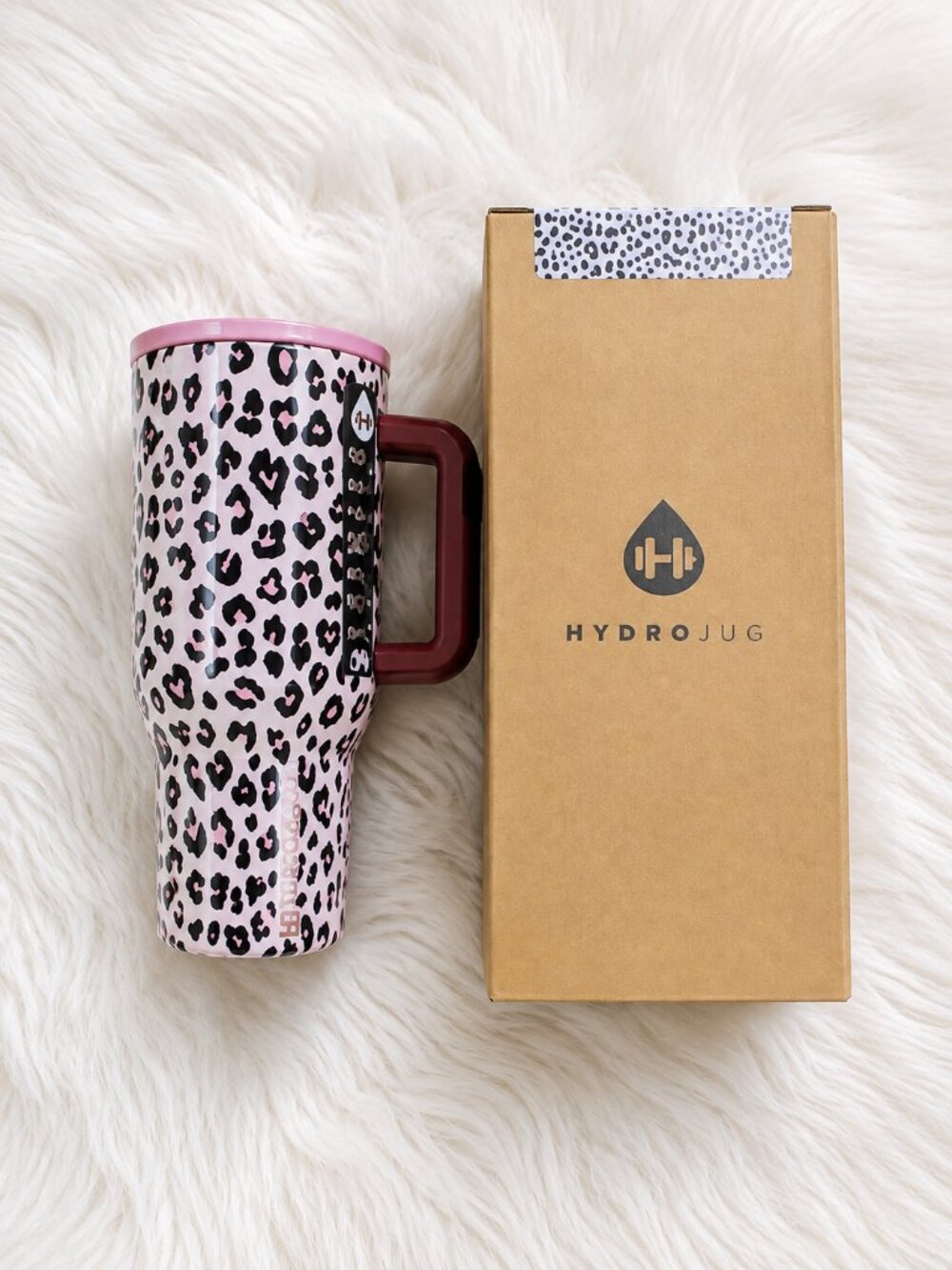 NWT VS PINK x HydroJug 40oz Traveler Tumbler Pink Leopard Limited Edition